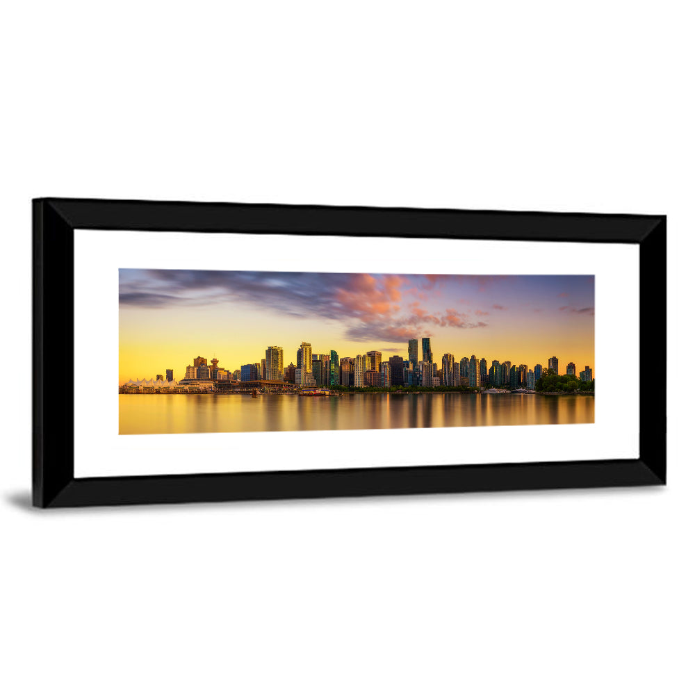 Vancouver Downtown Sunset Wall Art