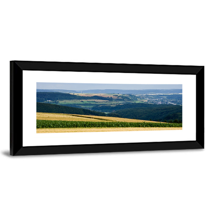Village Grainfields Wall Art as a framed print