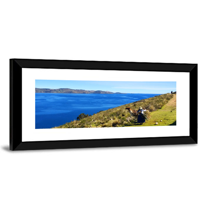 Moon Island Hillside, Lake Titicaca Wall Art as a framed print
