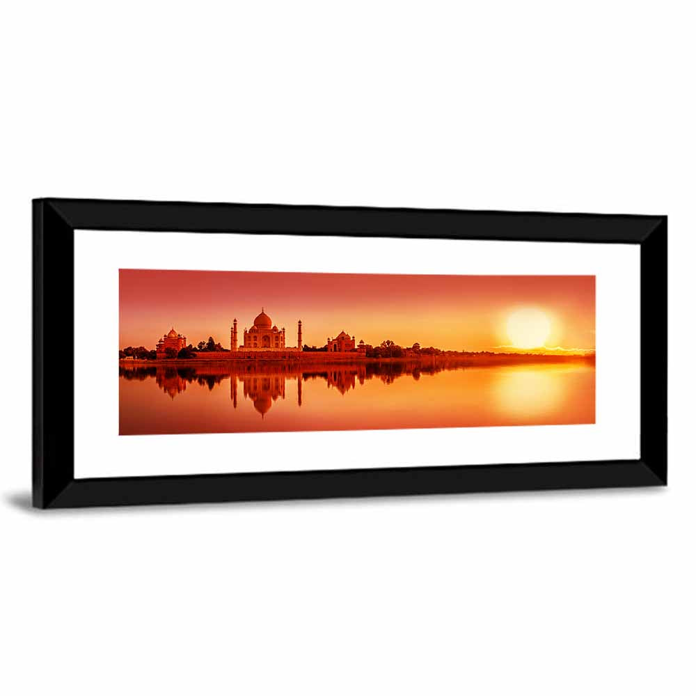 Taj Mahal Sunset Wall Art