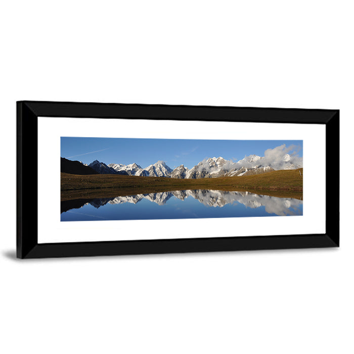 Svaneti Lake Reflection Wall Art as a framed print