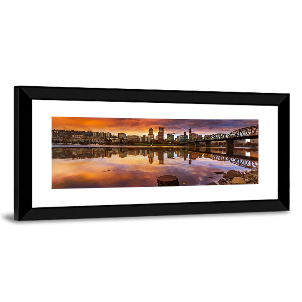 Portland Downtown Skyline Wall Art