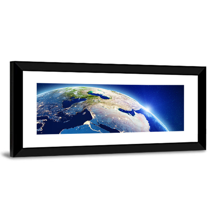Middle East from Orbit Wall Art as a framed print