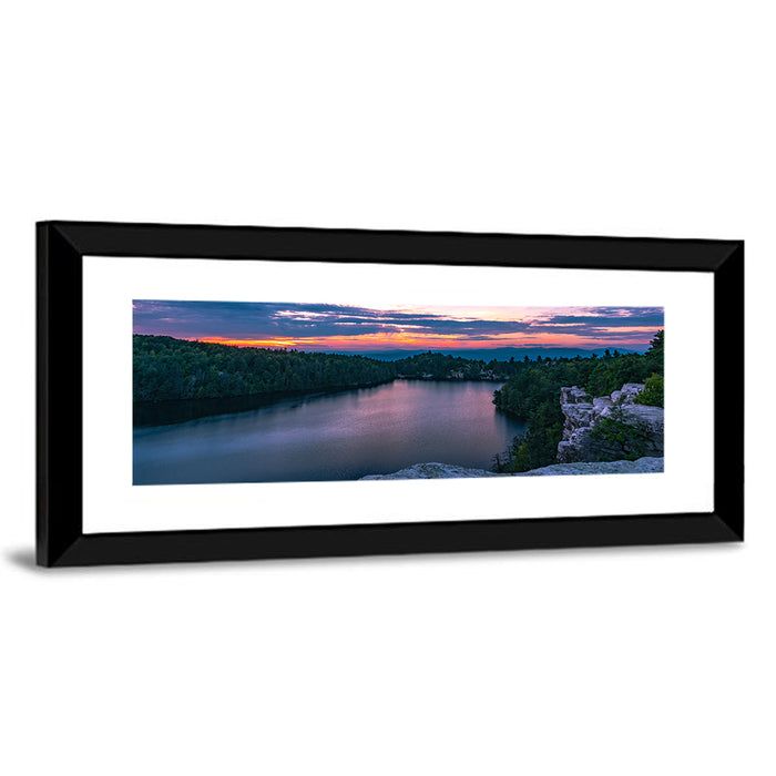 Lake Minnewaska Sunset Wall Art as a framed print