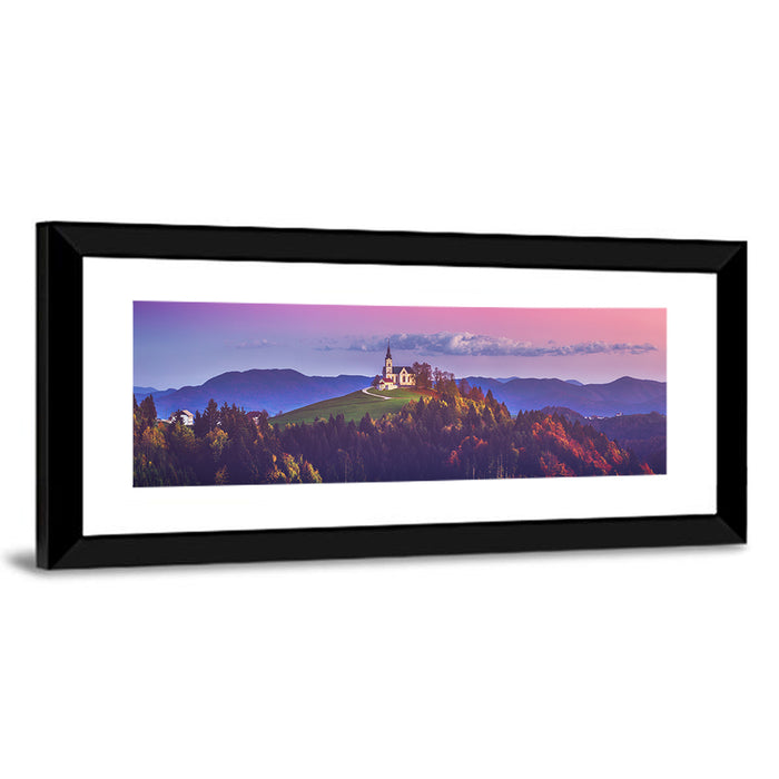 Saint Leonard Hilltop Church Wall Art as a framed print