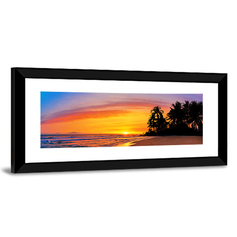 Tropical Beach Sunset Wall Art