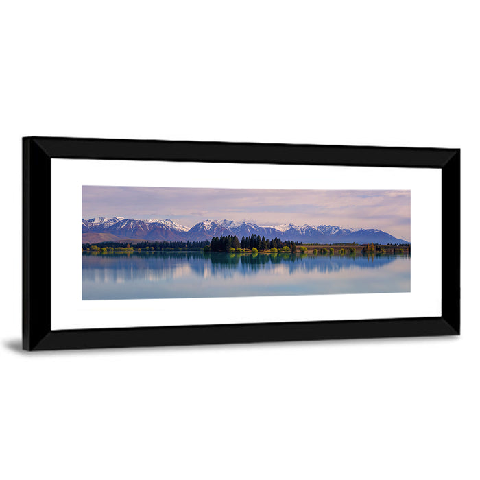 Lake Ruataniwha Reflection Wall Art as a framed print