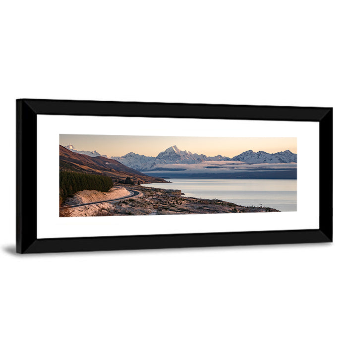 Mount Cook Over Lake Pukaki Wall Art as a framed print