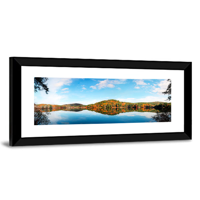 Vermont Lake Reflection Wall Art as a framed print