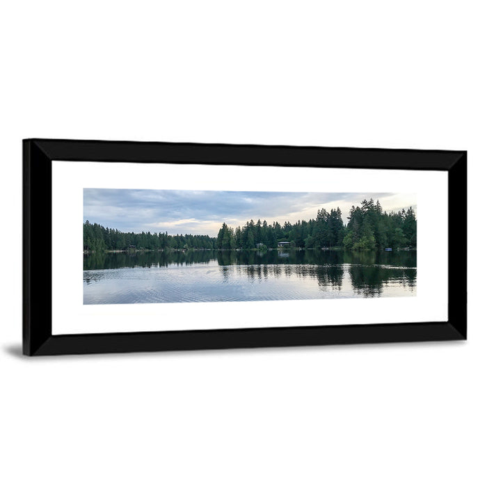 Beaver Lake Park Sunrise Reflection Wall Art as a framed print