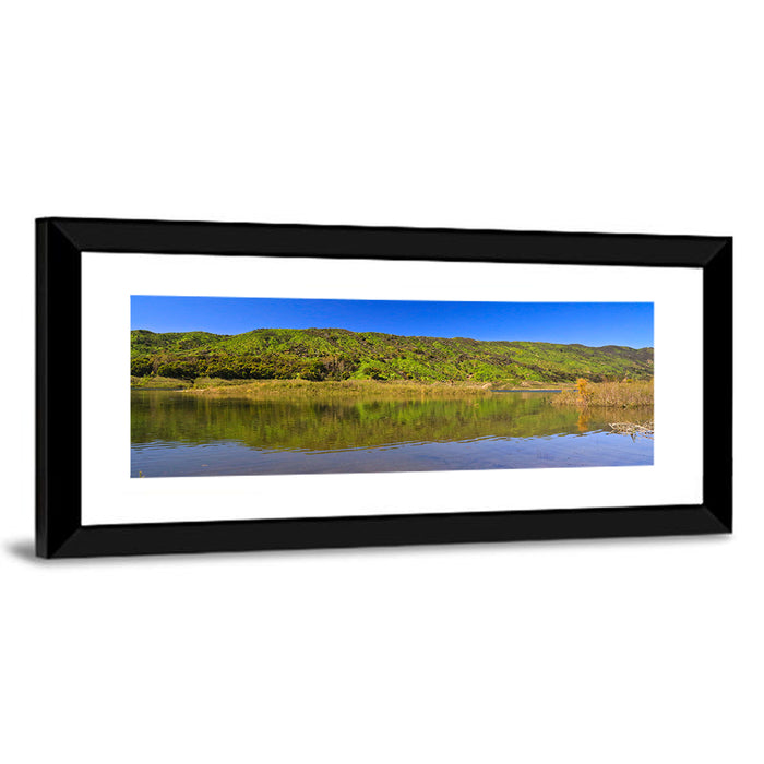 Santa Barbara Lake Reflection Wall Art as a framed print