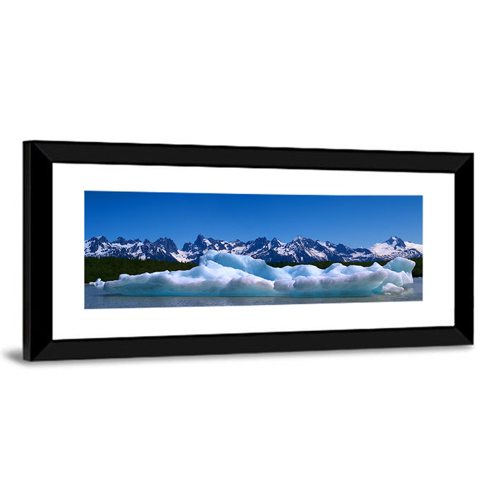 Chilkat Glacier and Iceberg Wall Art as a framed print