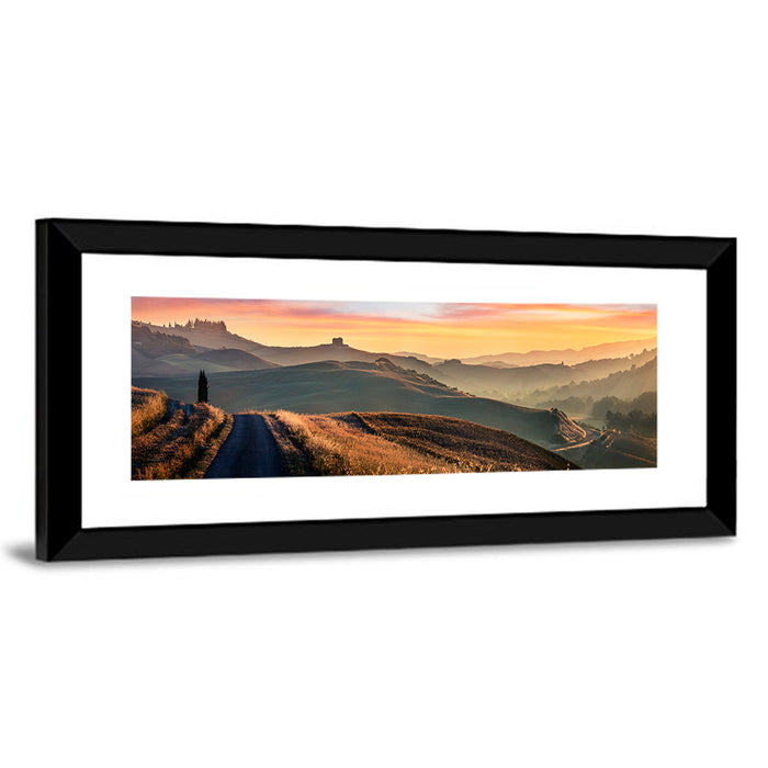 Country Road in Tuscany Wall Art as a framed print