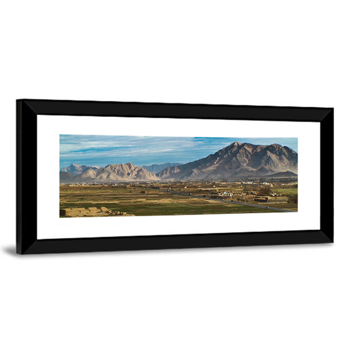 Patchwork Farmland Landscape Wall Art as a framed print