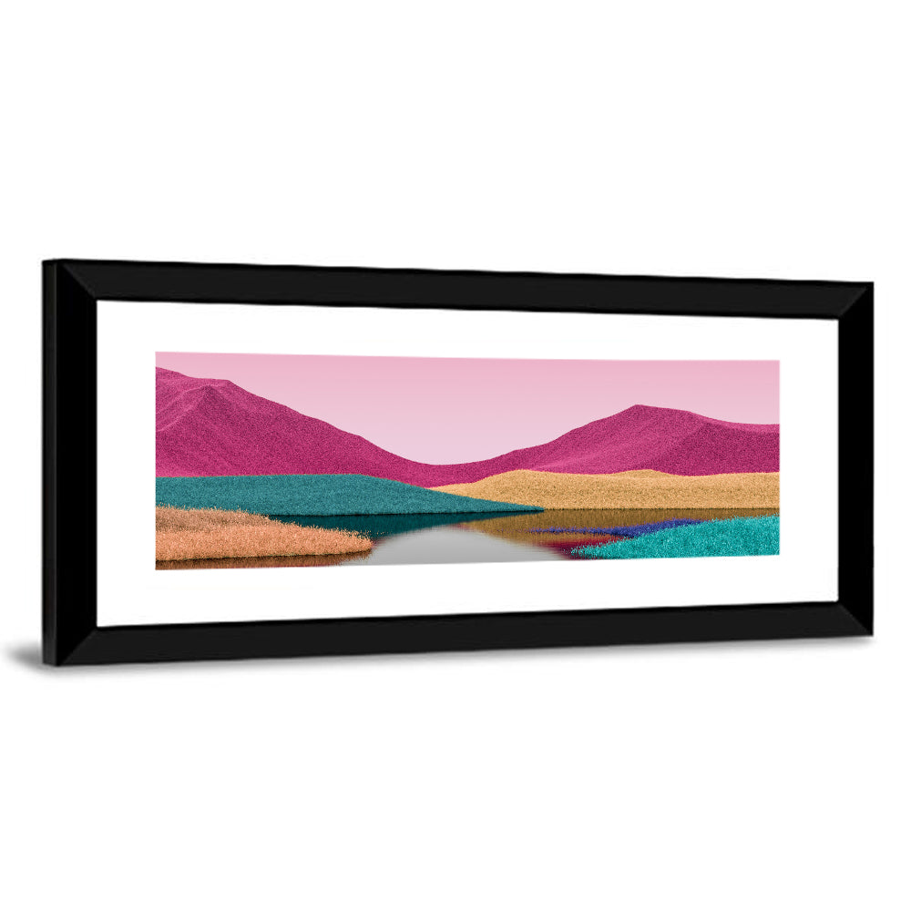 Surreal Colored Mountains Wall Art