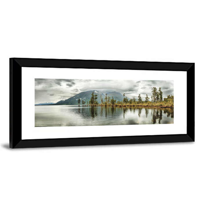Lake Brunner Reflections Wall Art as a framed print