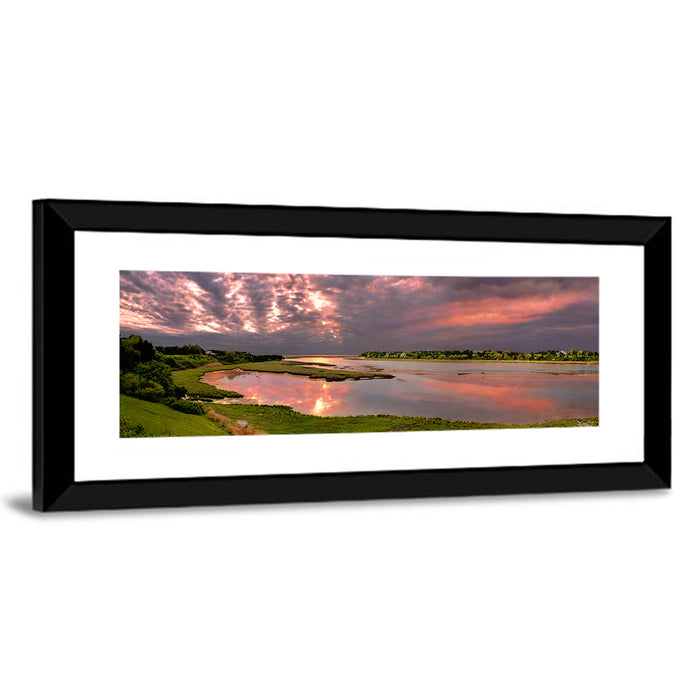Cape Cod Cloudy Sunrise Wall Art as a framed print
