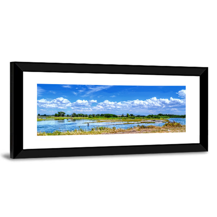 Snake River Fly Fishing, Idaho Wall Art as a framed print