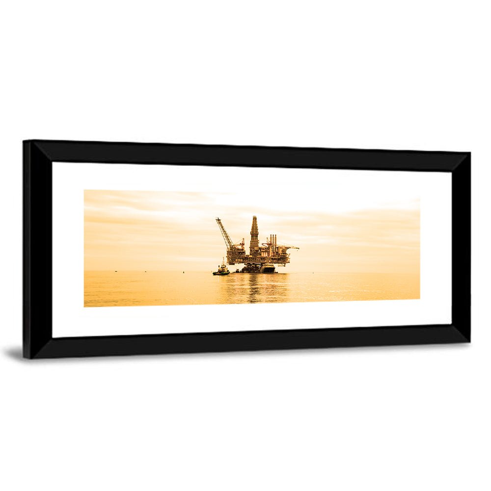 Oil Rig Sunset Wall Art
