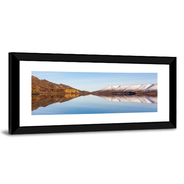Lake Kleifarvatn Reflection Wall Art as a framed print