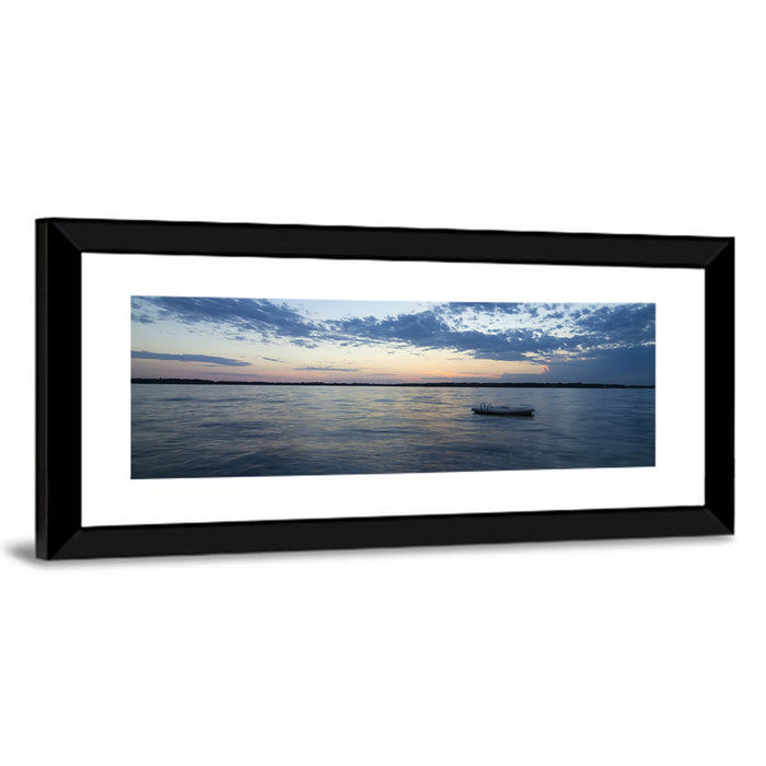 Lake Okoboji at Twilight Wall Art as a framed print