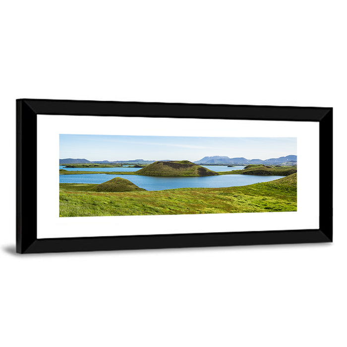Mývatn Pseudocraters Wall Art as a framed print