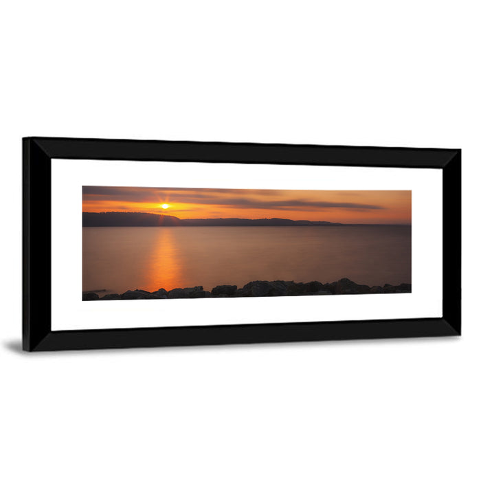 Lake Pepin Golden Sunrise Wall Art as a framed print