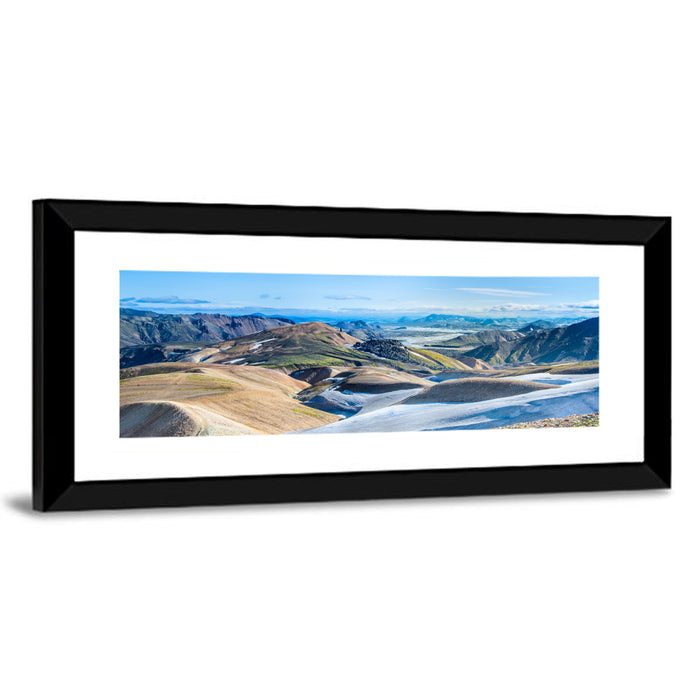 Rhyolite Mountain Range Wall Art as a framed print
