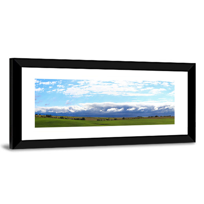 Storm Clouds Over Iowa Fields Wall Art as a framed print