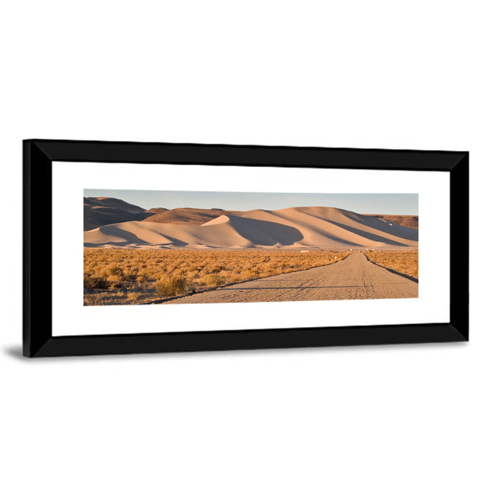 Sand Mountain Dune Road Wall Art as a framed print