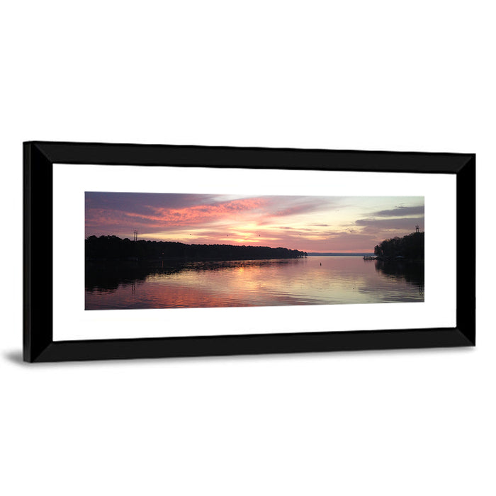 Lake Eufaula Sunset Wall Art as a framed print