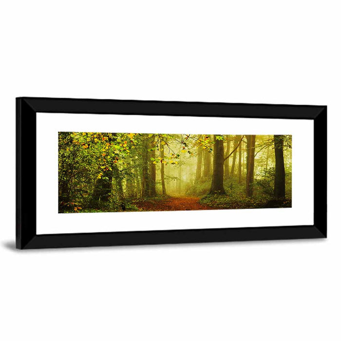 Smoggy Forest Wall Art as a framed print