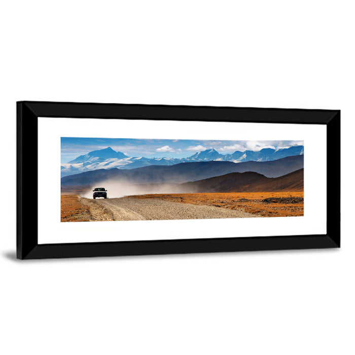 Road to Everest, Tibetan Highlands Wall Art as a framed print