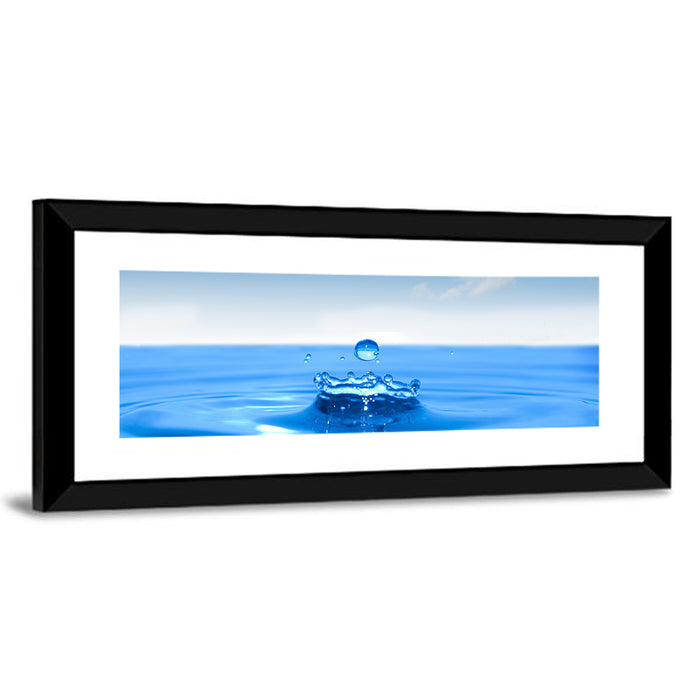 Ocean Water Drop Wall Art as a framed print