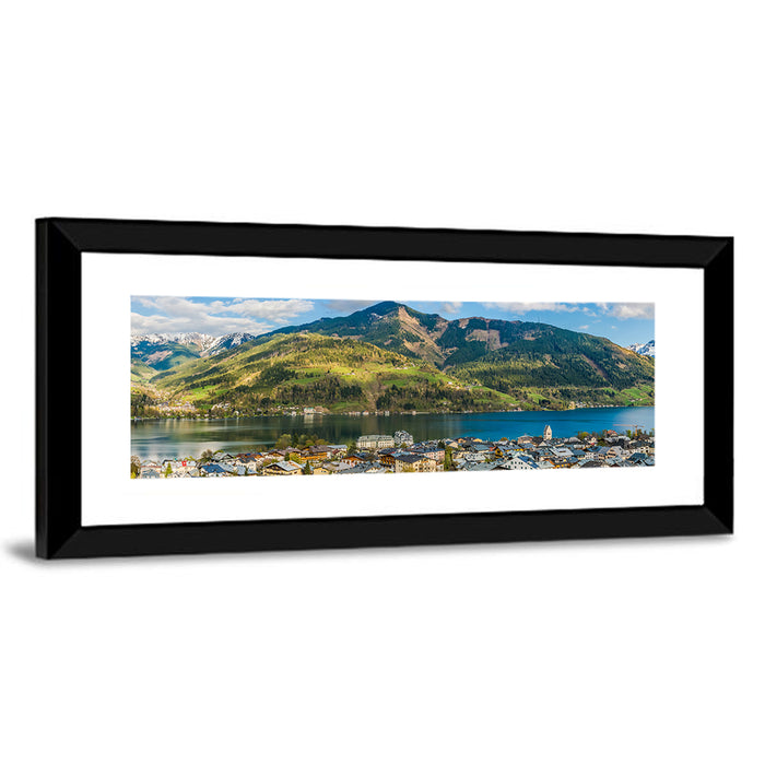 Zell Am See Lake View Wall Art as a framed print