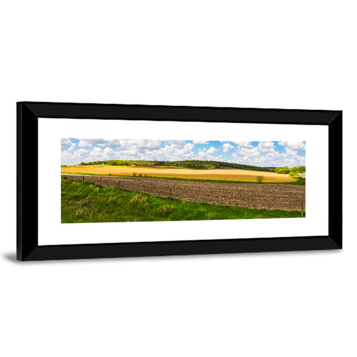 Iowa Farmland Wall Art as a framed print