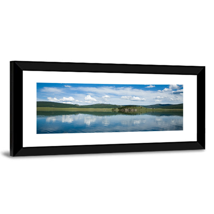 Lake Khovsgol Reflection Wall Art as a framed print