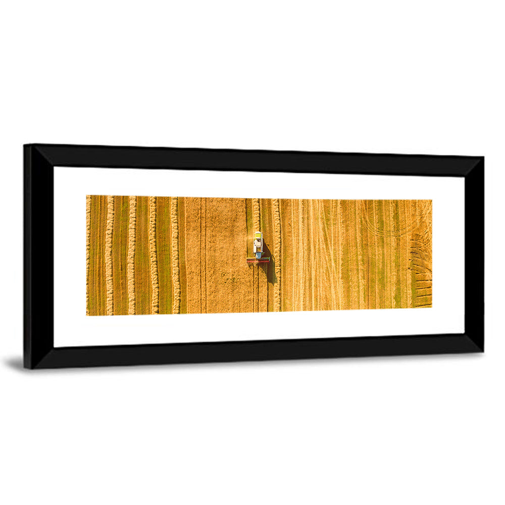 Wheat Field Harvesting Wall Art