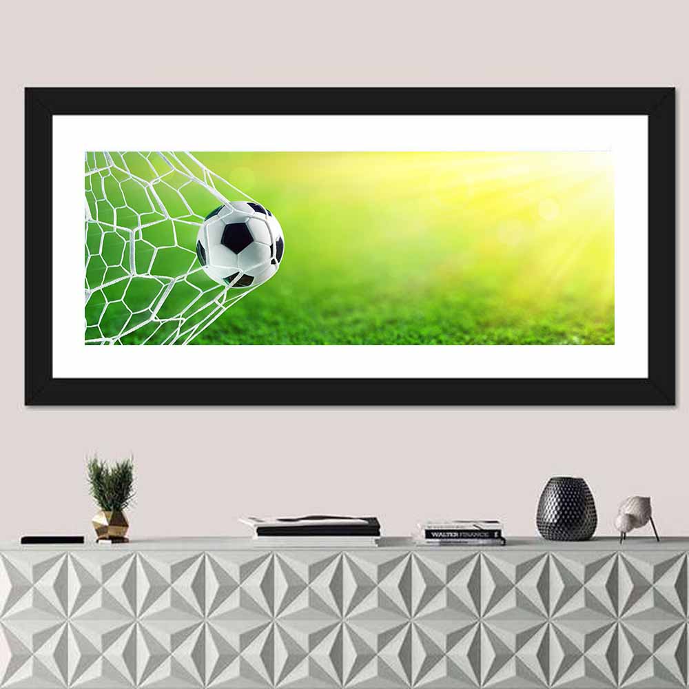 Soccer Ball In Goal Wall Art