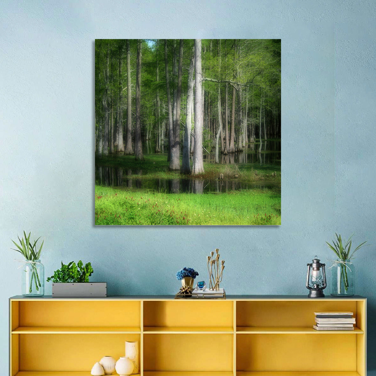 Lush Green Swamp Wall Art