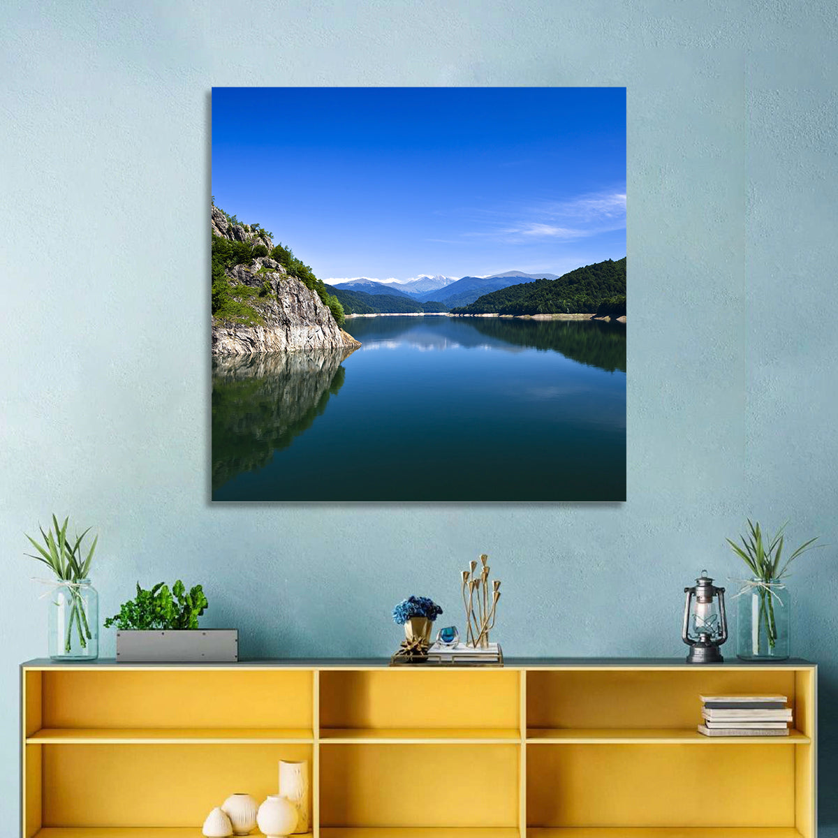 Calm Mountains Lake Wall Art