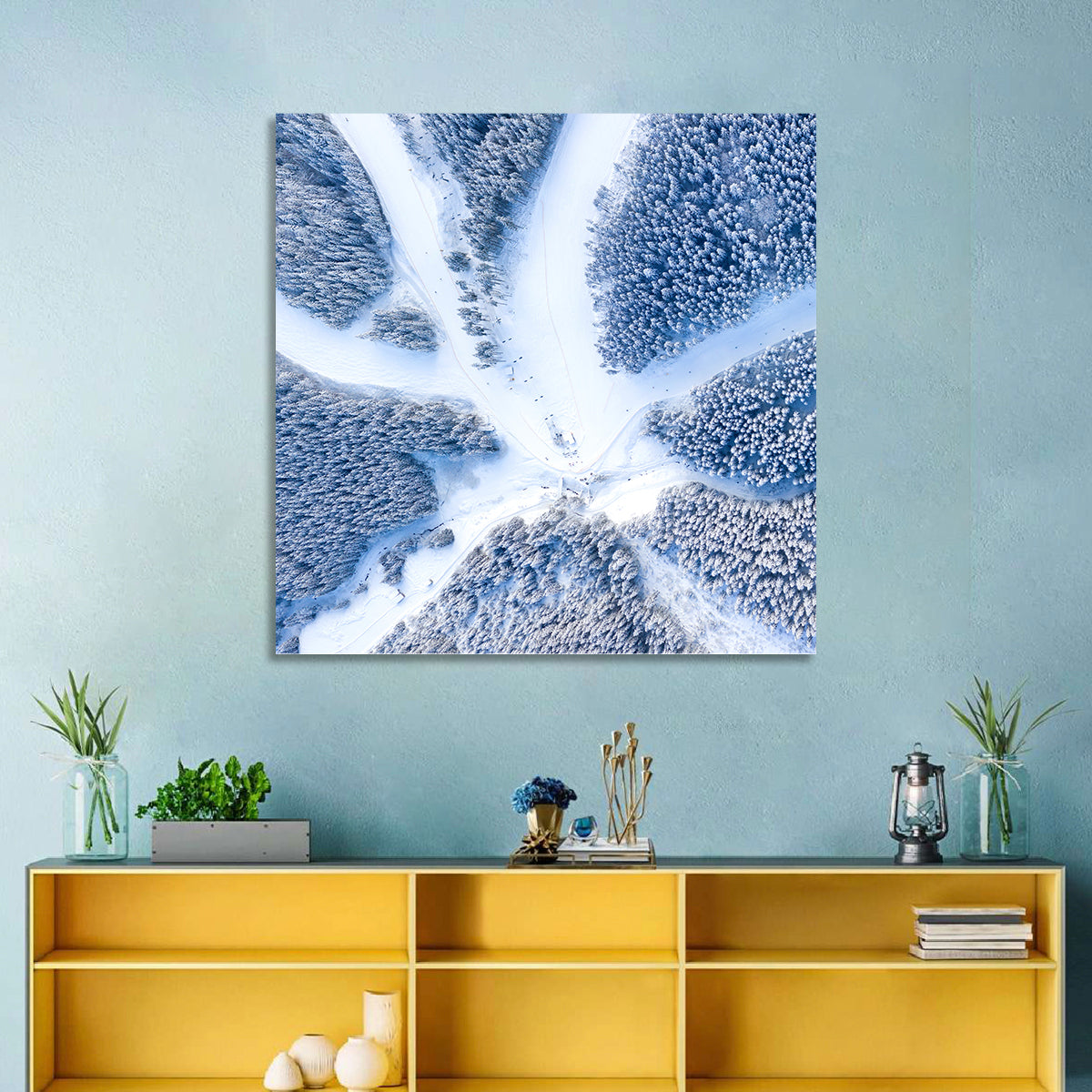 Ski Resort Aerial Wall Art