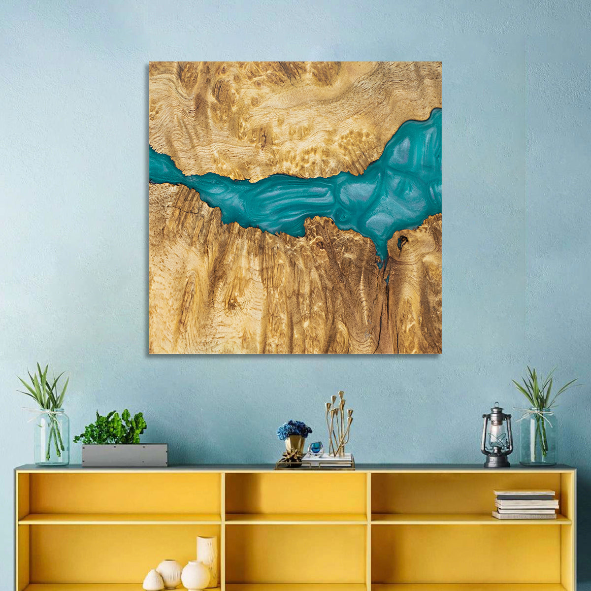 Epoxy Resin Wood Abstract Wall Art