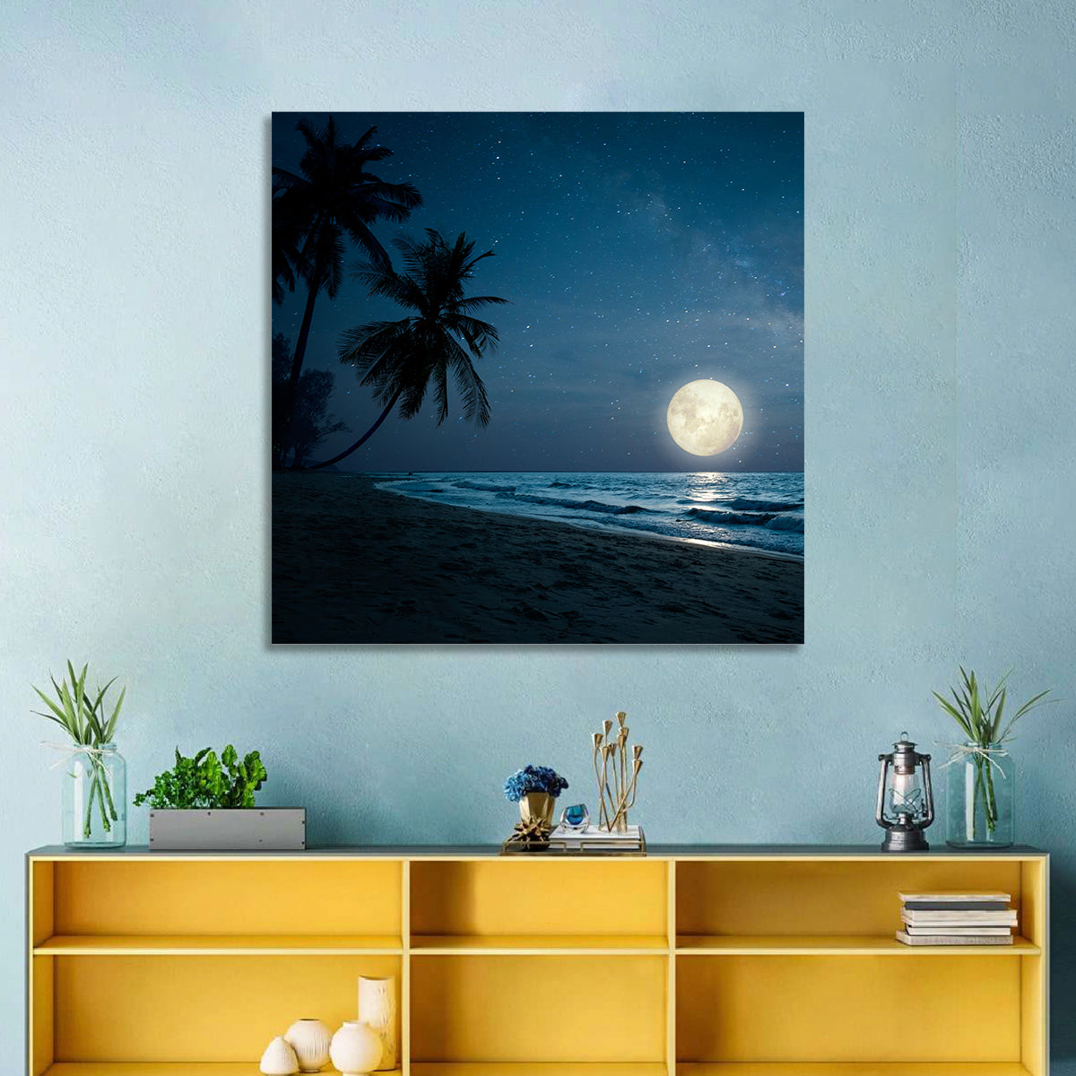 Palm Beach Moonset Wall Art