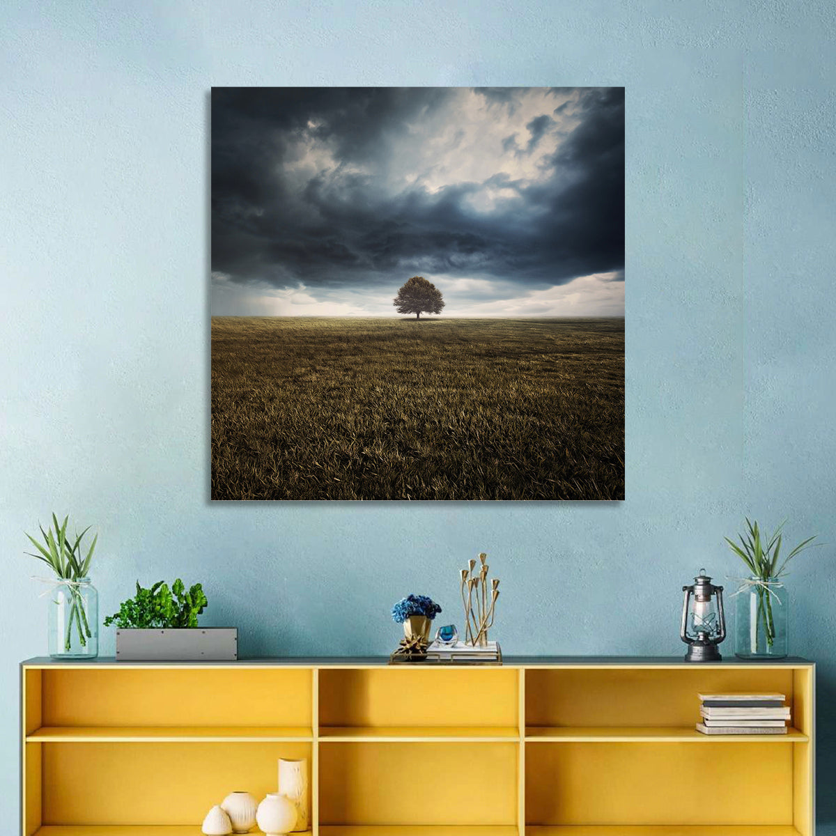 Storm Clouds Above Tree Wall Art