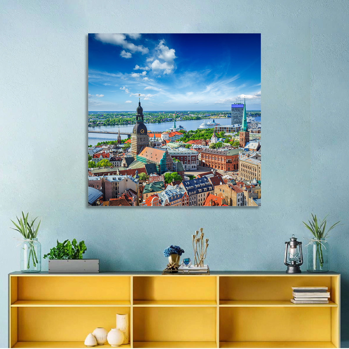 Riga Cityscape Wall Art