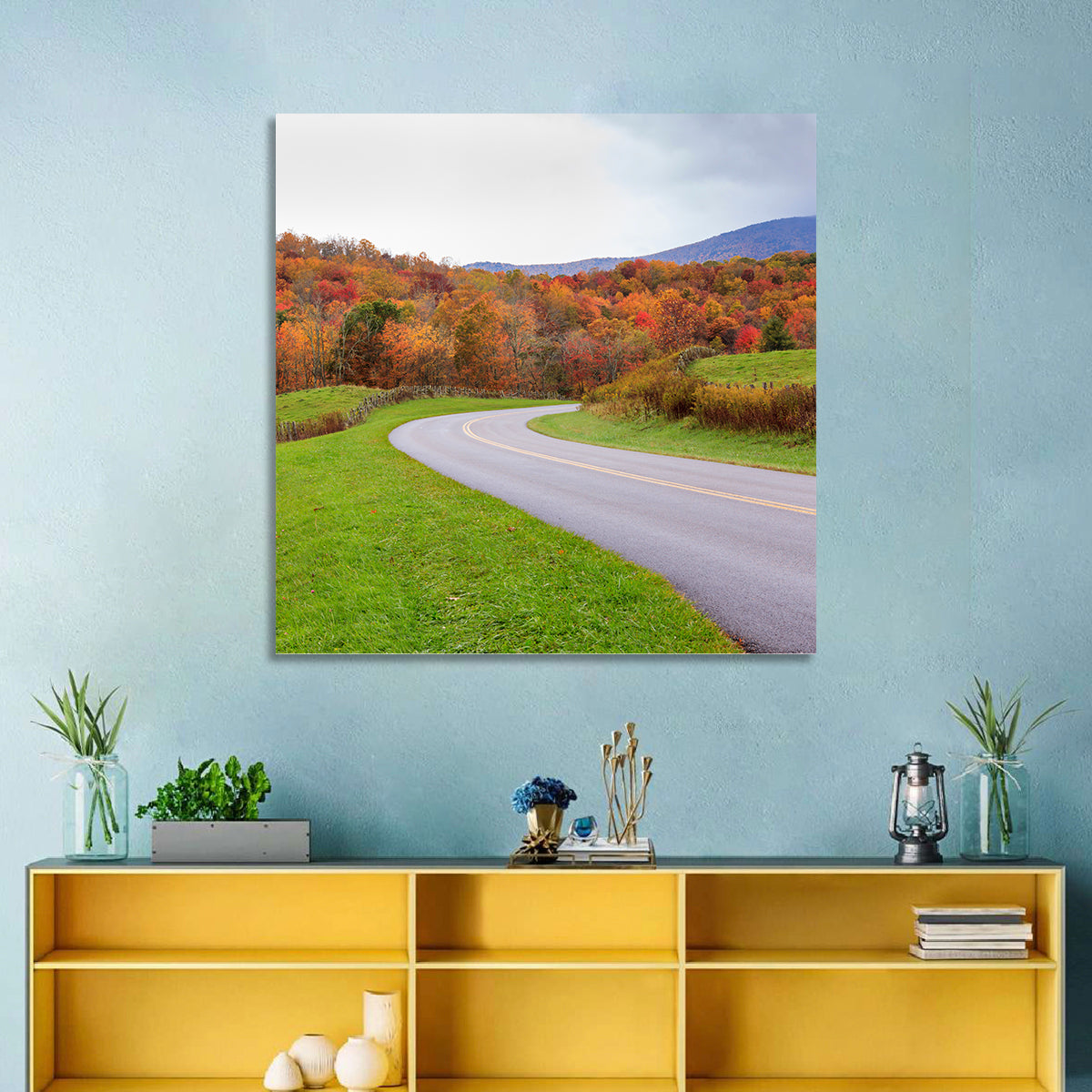 Road Through Meadow Wall Art