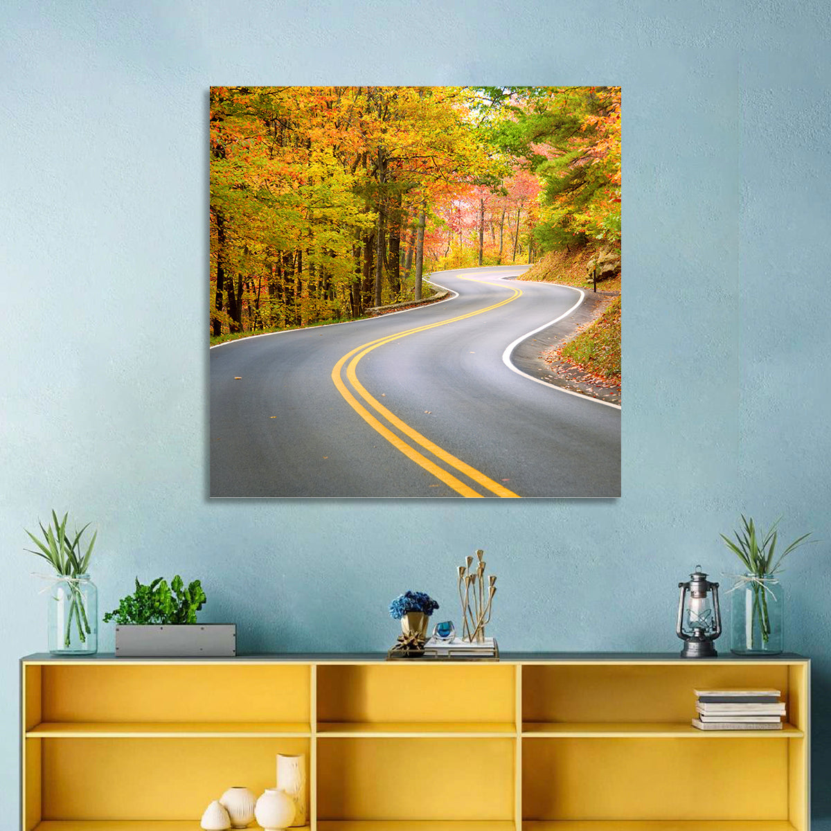 Winding Autumn Road Wall Art
