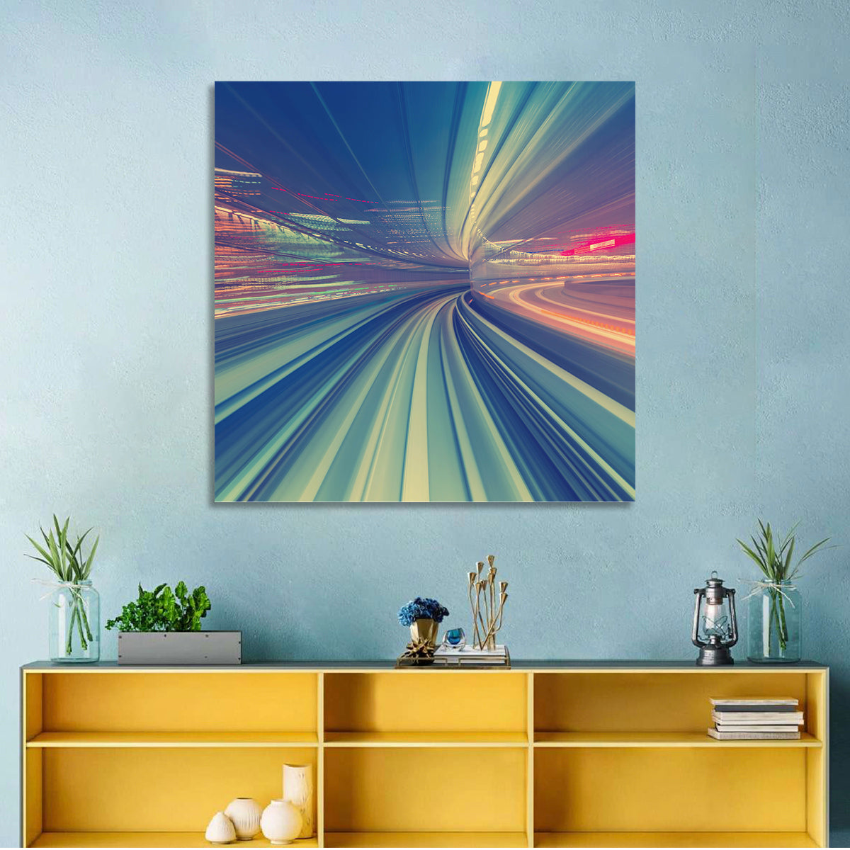 Monorail Speed Trail Wall Art