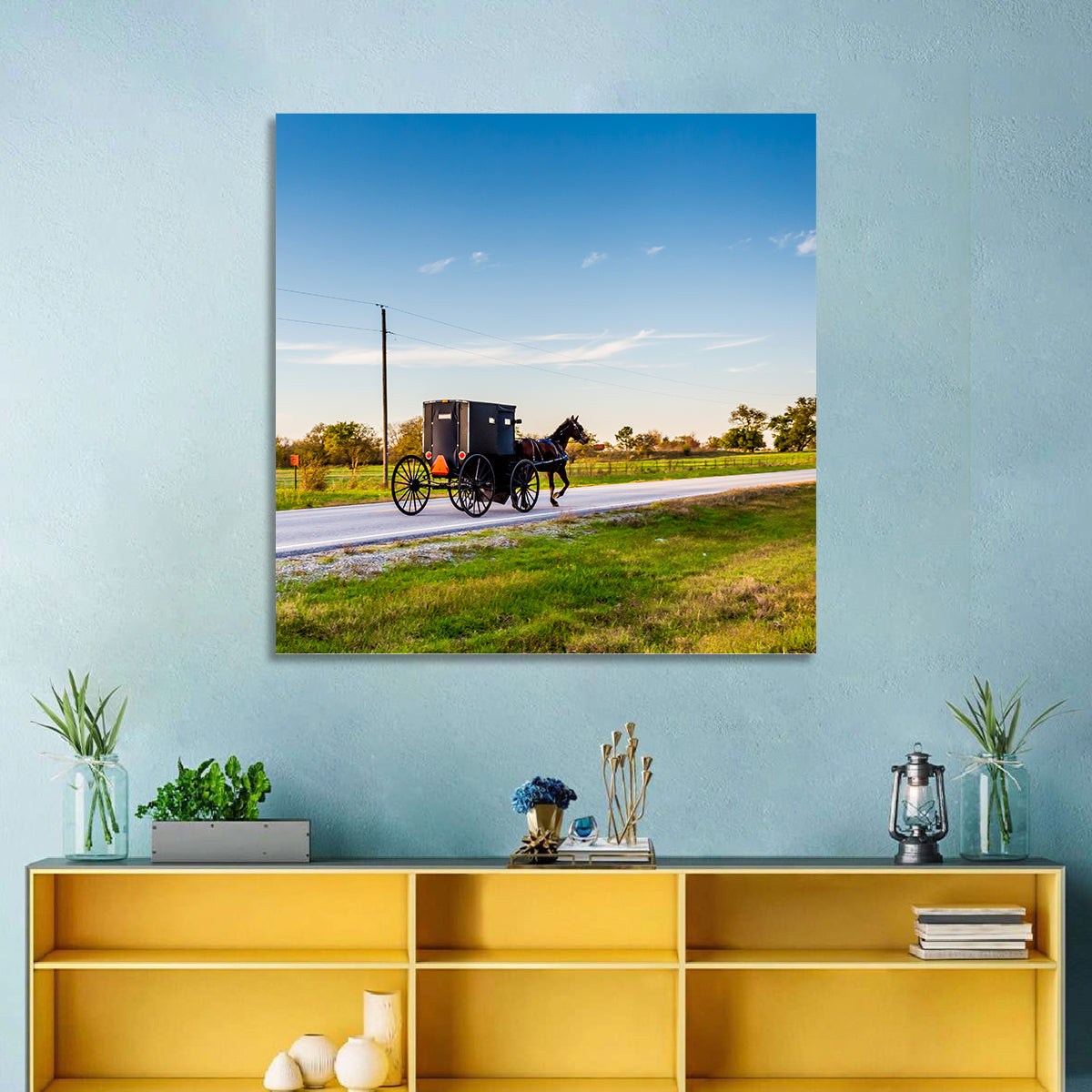 Horse and Buggy Amish Oklahoma Wall Art
